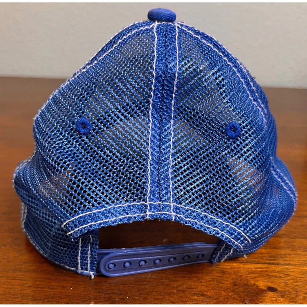 Harley Davidson Cafe Las Vegas Trucker Hat Blue White Mesh Cap OSFM